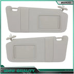 Set of 2 Gray Sun Visors with Cover Trims for Toyota Venza (2009–2016)