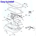 Saddlebag Hardware Latch Hinge Lock Kit for Harley Road King (2014–2023)