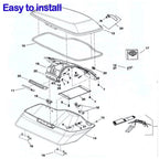 Saddlebag Hardware Latch Hinge Lock Kit for Harley Road King (2014–2023)