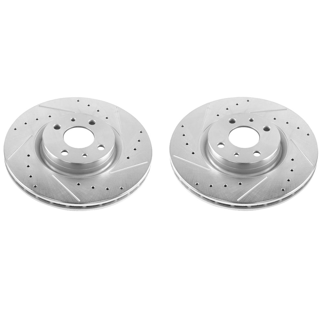 Set of 2 Powerstop Brake Discs for Fiat 500 (2012–2019)