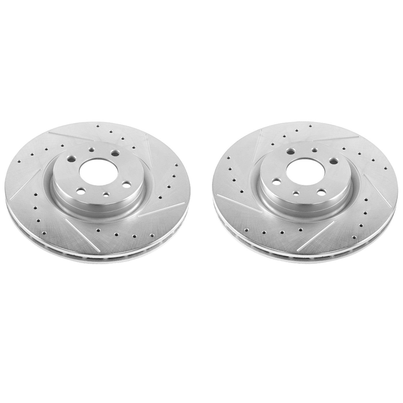Set of 2 Powerstop Brake Discs for Fiat 500 (2012–2019)