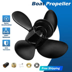 Outboard Propeller for Mercury 25-70HP (10.1 x 15, 13 Spline, 4 Blades, RH)