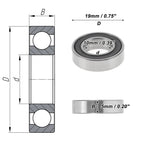 Deep Groove Ball Bearing 10x19x5mm for Scooter Skateboard (P2)