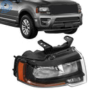 Set of 2 Halogen Headlights for Ford Expedition (2015–2017) Black