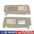 Set of 2 Beige Side Sun Visors w/ Mirror for Lexus GX460 (2010–2023)