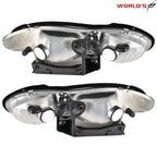Set of 2 Halogen Black Headlight Assemblies for Chevy Camaro Z28