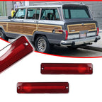 Set of 2 Red Lens Rear Side Marker Light Covers for Jeep J Series