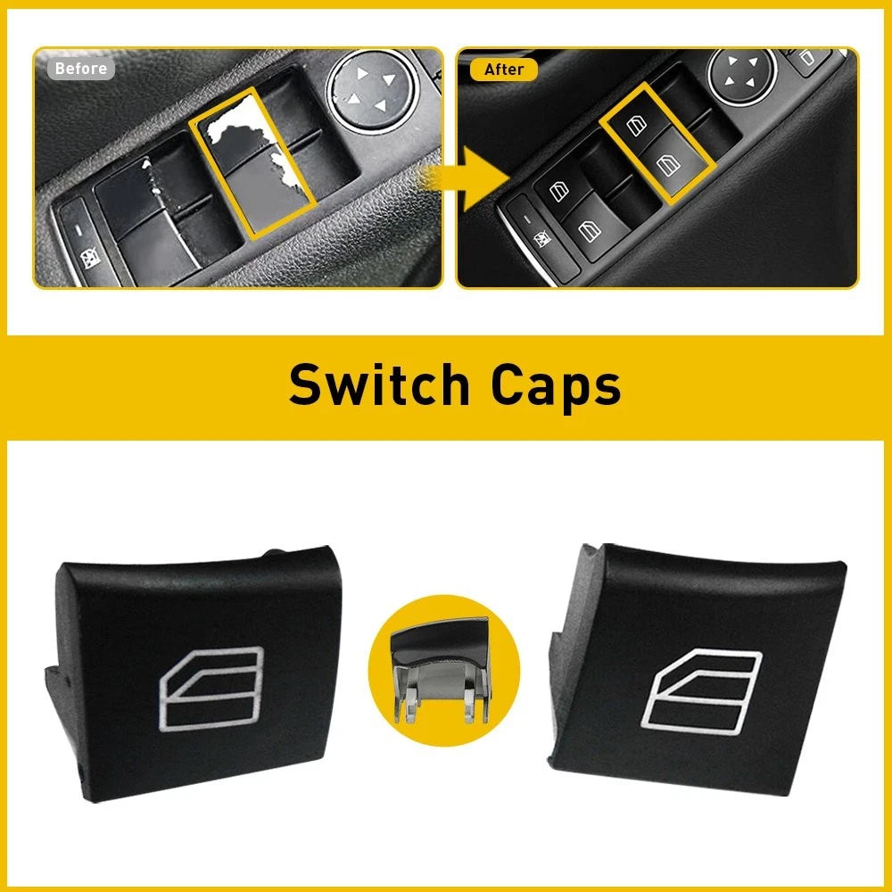Driver Window Switch Button Cover for Mercedes Benz ML GL R Class (2006–2012)