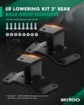 2" Axle Drop Hangers Lowering Kit for Chevy C1500 K1500 Sierra (1988–1998)