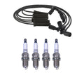 Denso 8mm Wire Set & 4 U-Groove Spark Plugs Kit for Mazda Tribute (2001–2008)