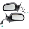 Set of 2 Power Mirrors for GMC Envoy (2006–2009) Textured Black Manual Folding