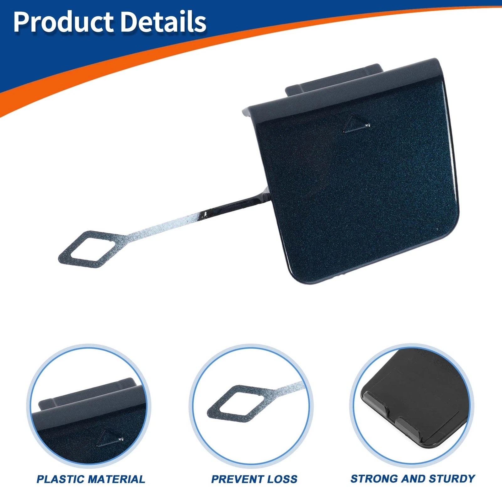 Rear Car Bumper Tow Hook Cover for BMW 2 Series F45 (2014–2021) No. 51317393792 Midnight Blue