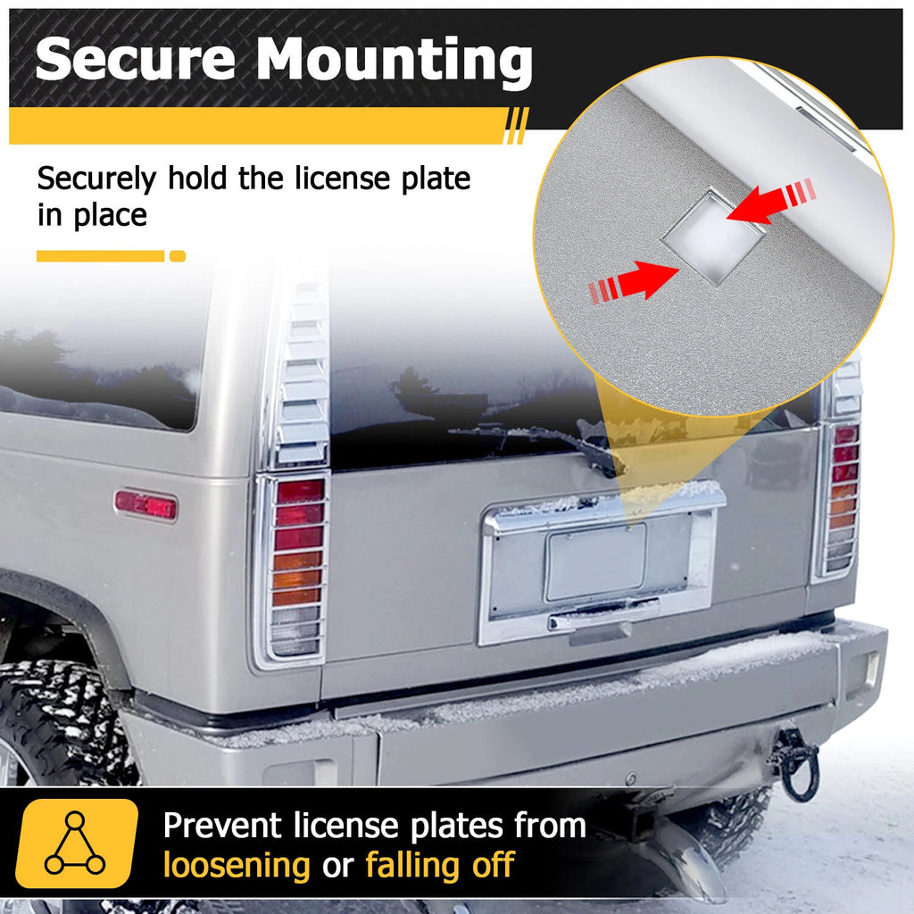 Chrome Rear License Plate Trim Cover for Hummer H2 (2003–2005)