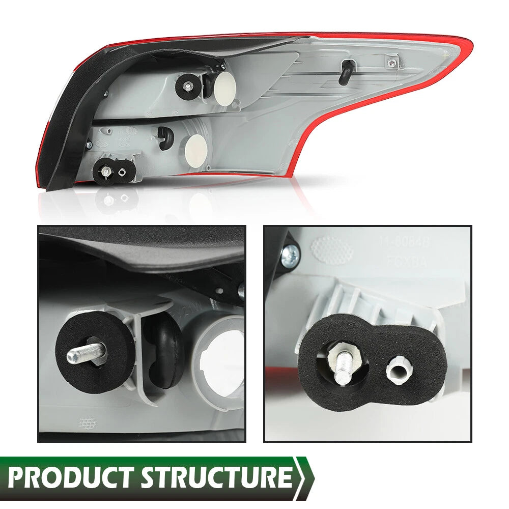 Rear Outer Tail Light Brake Lamp Assembly for Ford Focus (2012–2014)