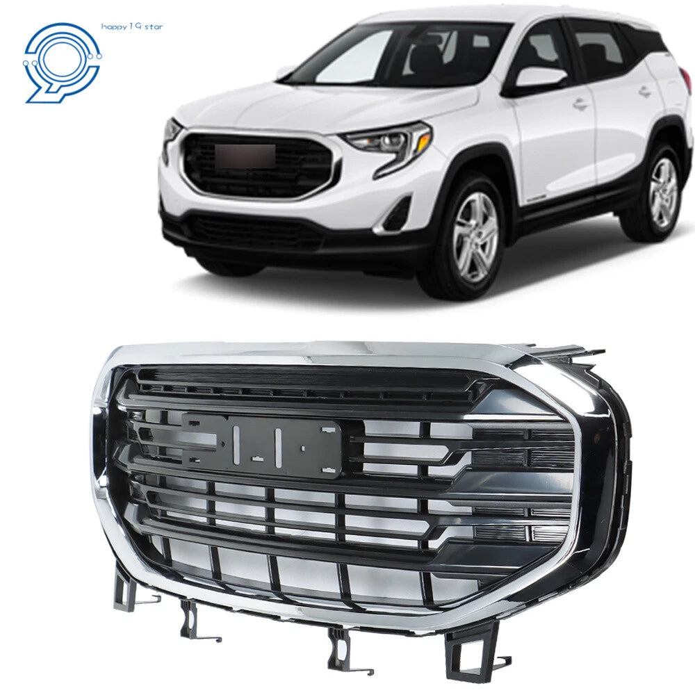 Front Bumper Grille Assembly for GMC Terrain (2018–2021) Chrome Black