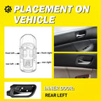 Rear Left Driver Side Interior Door Handle for Honda Accord Sedan (2003–2007) EPY