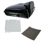 Black Razor Trunk Backrest Plate for Harley Touring Road King Glide (2014–2026)