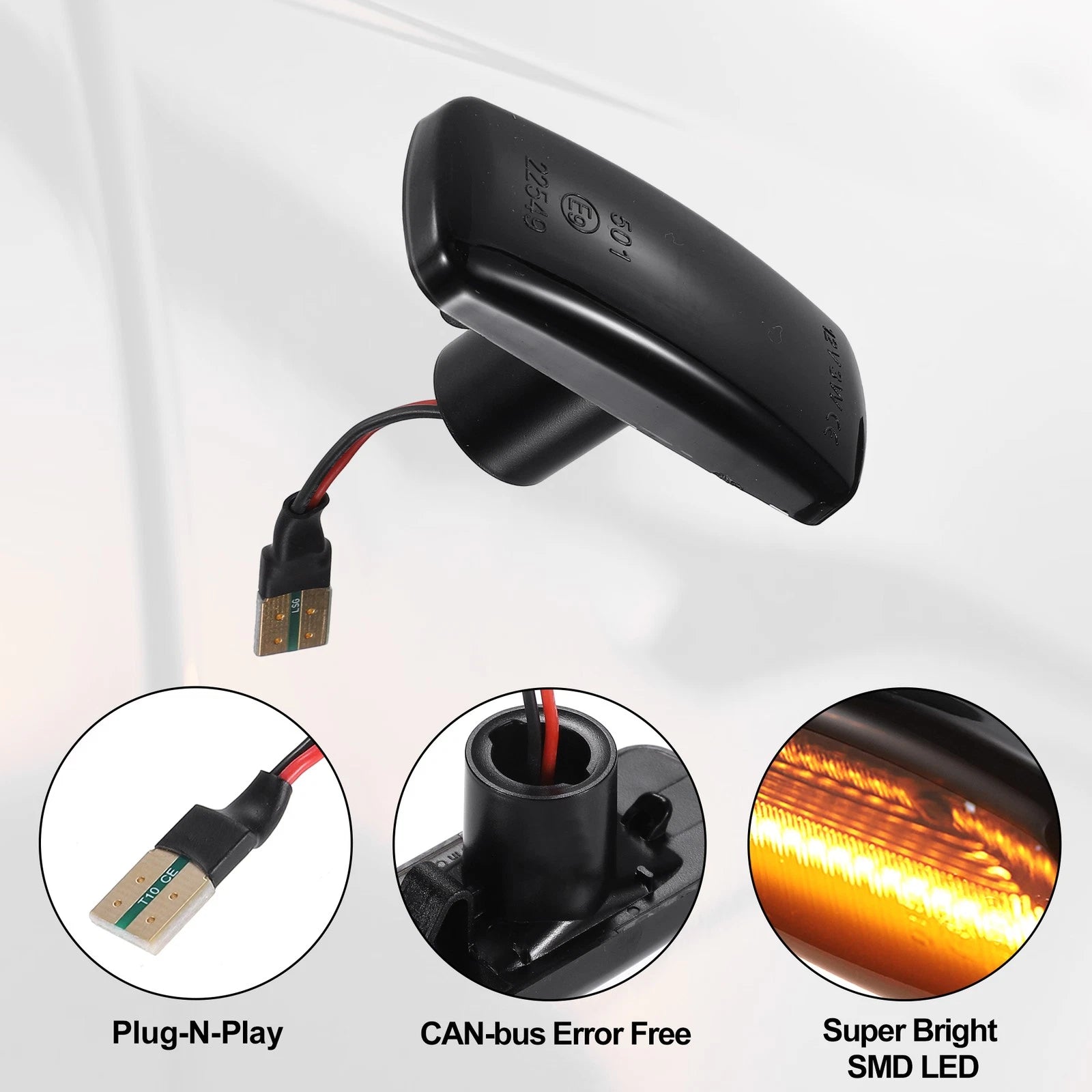 1 Pair LED Side Indicator Repeater Light 4806224AE for Dodge Caliber Journey (2007–2012)