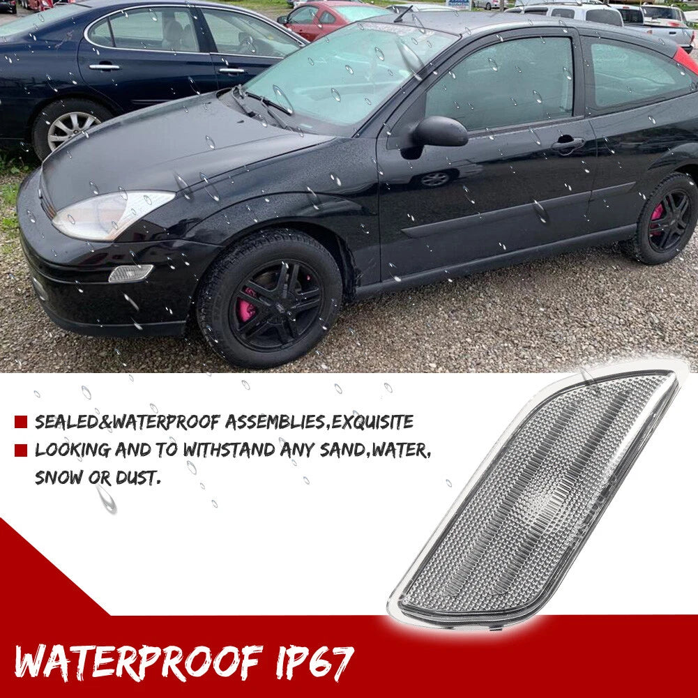 Clear Front Side Marker Light Kit for Ford Focus (2000–2004)