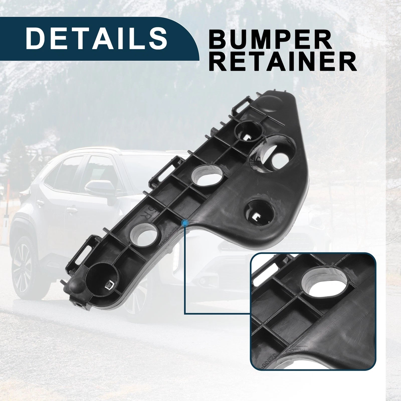 1pc Right Front Bumper Retainer Bracket No. 525350D230 for Toyota Yaris (2016–2020)