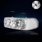 Upper Chrome Housing Headlight & Clear Side Corner Lamp for GMC Sierra/Yukon (1999–2007)