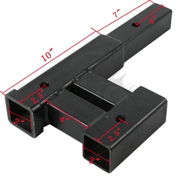2" Trailer Hitch Receiver Rise-Drop Adapter for Dual 4000 LB Towing