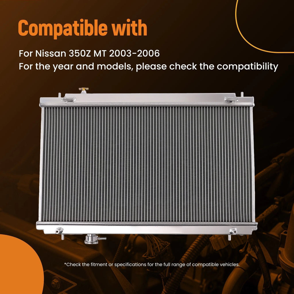 2 Row Aluminum Coolant Radiator for Nissan 350Z (2003–2006)