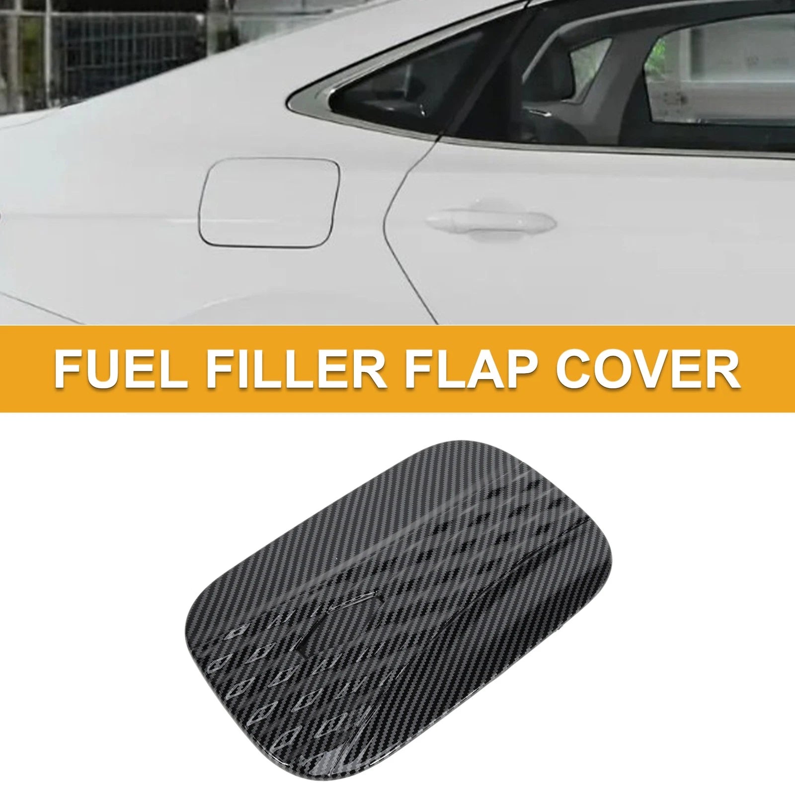 Fuel Tank Door Cap for Kia Carnival (2020–2025) Carbon Fiber Black