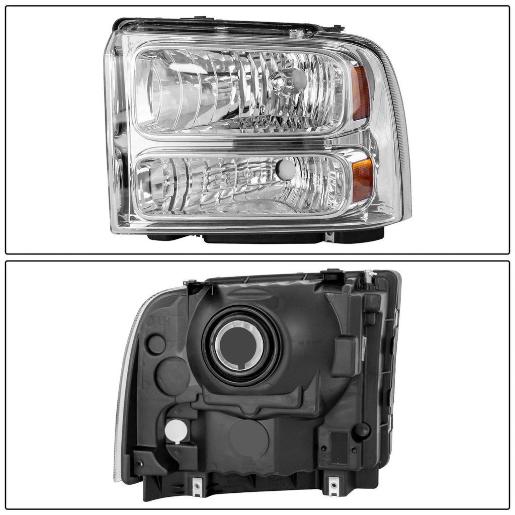 Pair Headlights for Ford F250 F350 F450 F550 Super Duty (2005–2007)