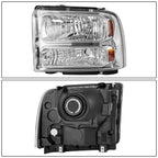 Pair Headlights for Ford F250 F350 F450 F550 Super Duty (2005–2007)