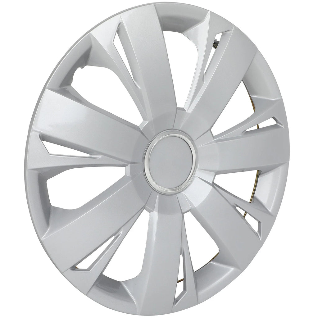 Set of 4 15 Inch Silver Wheel Hub Caps Wheel Cover Trim Kit
