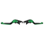 CNC Green Extendable Brake Clutch Levers for Kawasaki Ninja 125 250 (2013-2023)
