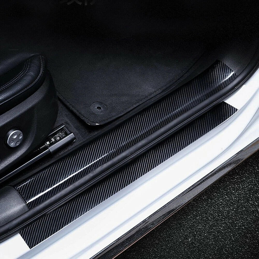 Car Door Sticker Fiber Anti Carbon Scratch Protector Sill Scuff Cover for