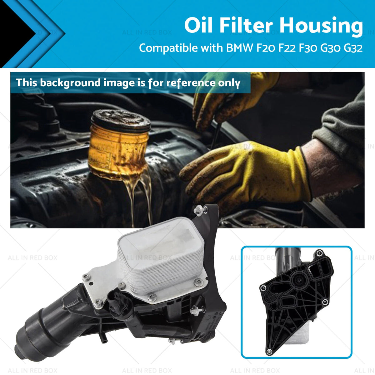 Engine Oil Cooler Filter Housing for BMW F20 F22 F30 G30 G32