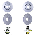 Hella Front Rear Rotors Low-Metallic Disc Brake Pad Kit for Audi A4 (1996–2001)