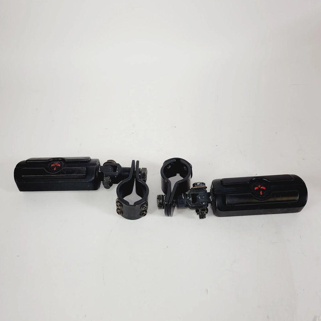 Foot Peg Mount for Harley (1.25" Black Engine Guard Crash Highway Bar)