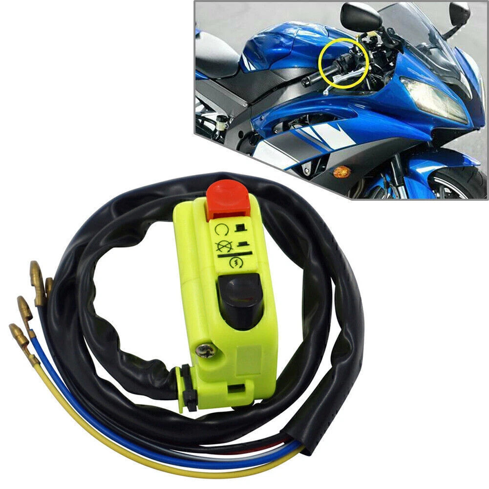 7/8" Handlebar Ignition Switch for Universal Motorcycle (All Years) - Green