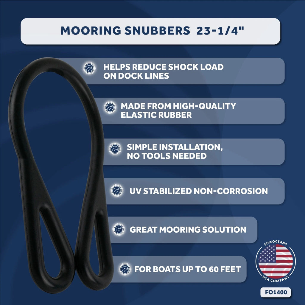 Rubber Snubbers for Marine Boat Mooring Line (23-1/4" FO1400)