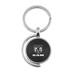 Black Spinner Keychain KC1025.RAM.BLK - Officially Licensed for Dodge RAM