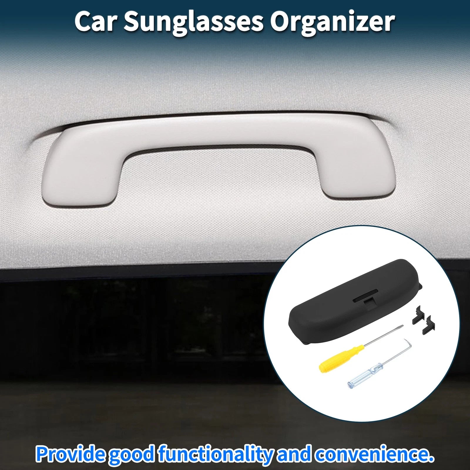 Sunglasses Case for Mercedes-Benz C Class (2015–2021) Eyeglasses Holder Black