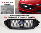 Front Bumper Upper Grille for Ford Edge ST (2019–2024) KT4Z-8200-BA Black