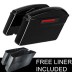 Vivid Black Hard Saddle Bags for Harley Touring Models (2014–2024)