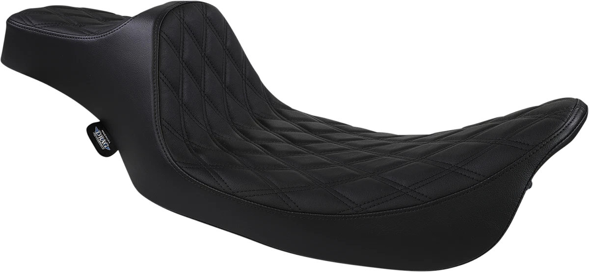 Extended Reach Predator III Seat for Harley Davidson (2000–2023) - Black, Double Diamond