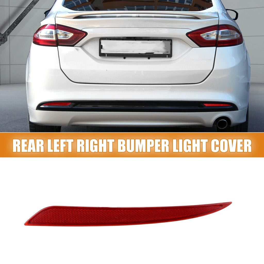 1 Pair Rear Bumper Reflector Light Cover for Ford Fusion (2013–2020) DS7Z13A565A Red