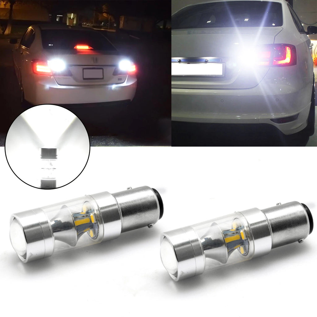 2-Pack LED Backup Reverse Light Bulbs for 1157 7507 Bay15d (6000K White, 2-Year)
