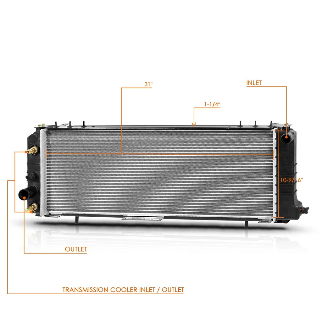 Aluminum Radiator DPI-78 for Jeep Cherokee Comanche Wagoneer (1984–1990)