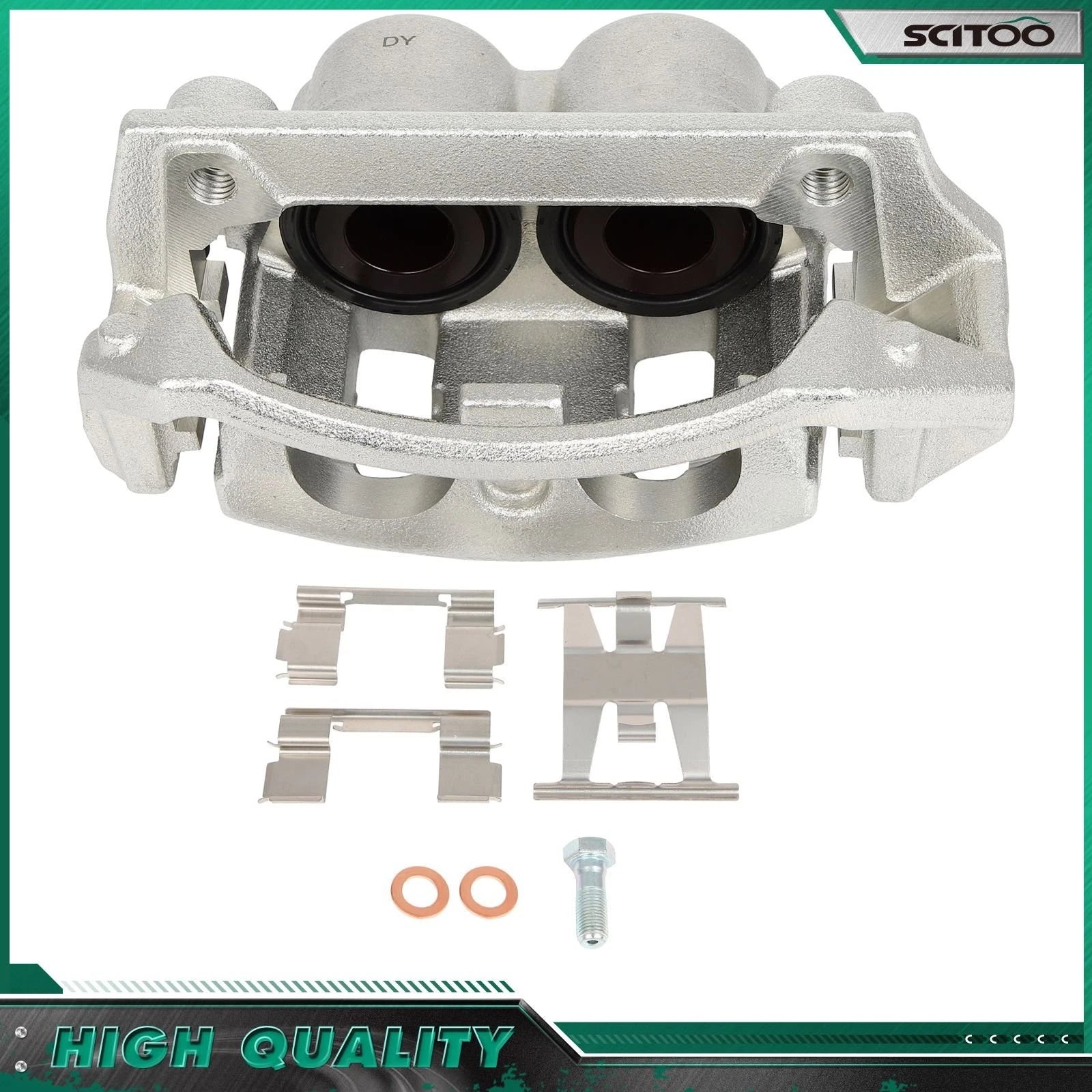 Set of 2 Front Brake Calipers w/ Bracket for Ford F-150 (1996–2003)