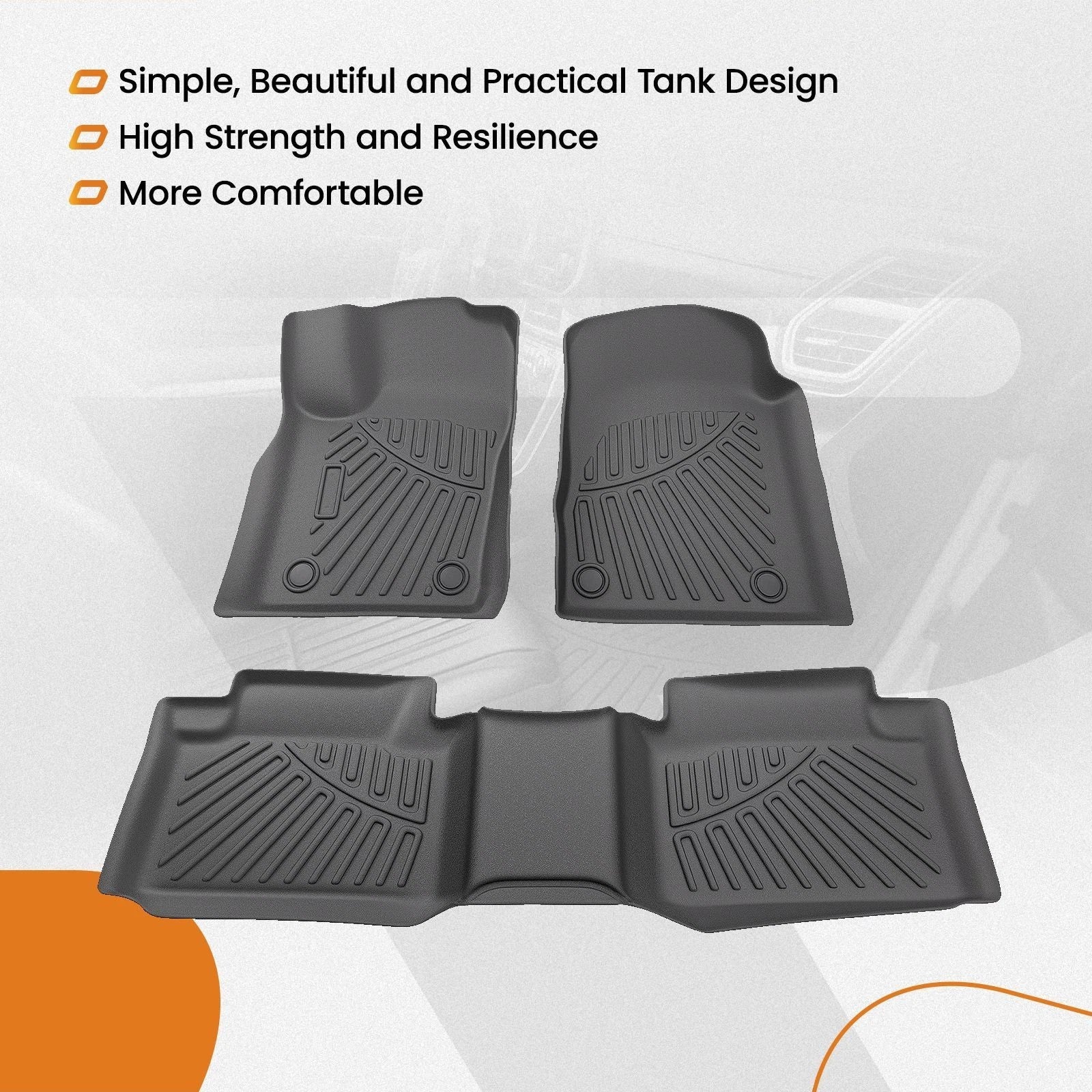 Set of 4 Carpet Floor Mats for Dodge Durango Jeep Grand Cherokee (2016–2024)