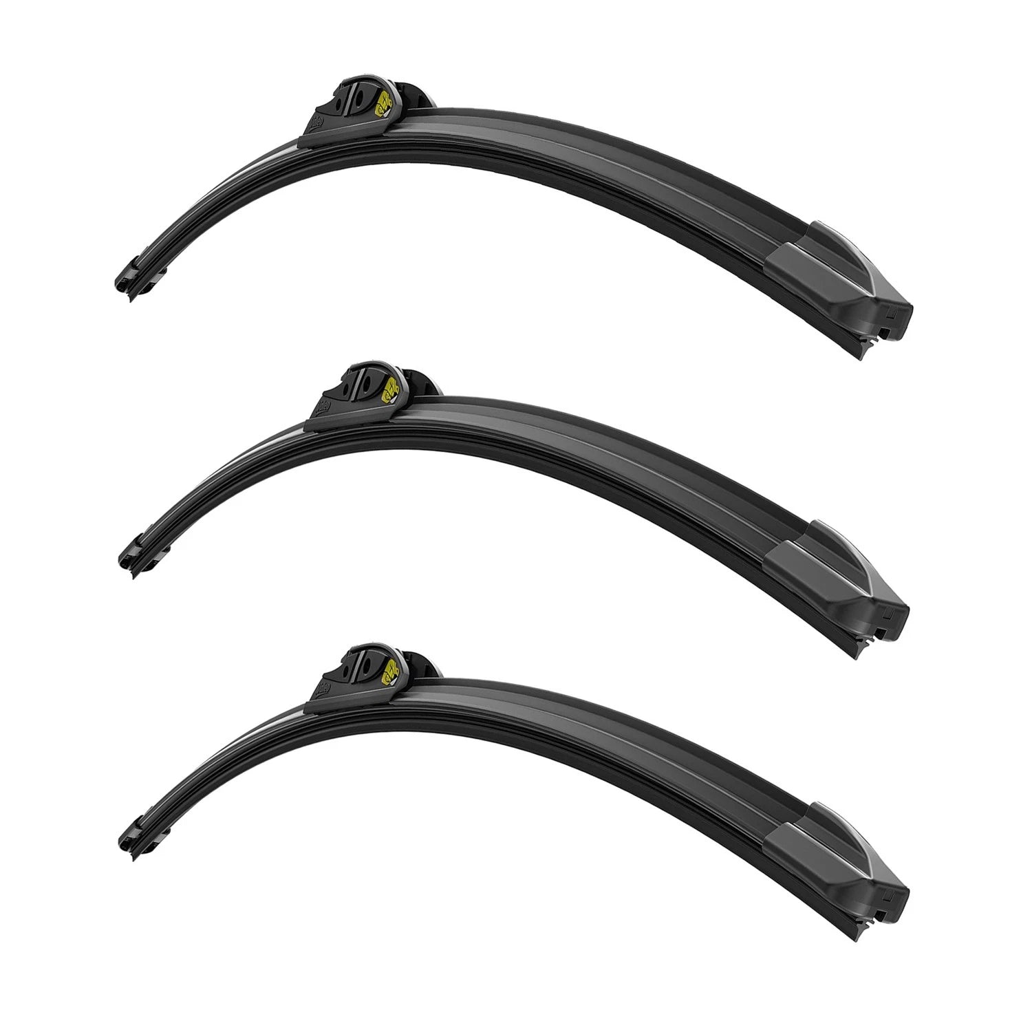 3pc Wiper Blade Kit for Valeo Ultimate Beam (Front 22", 20"; Rear 17")