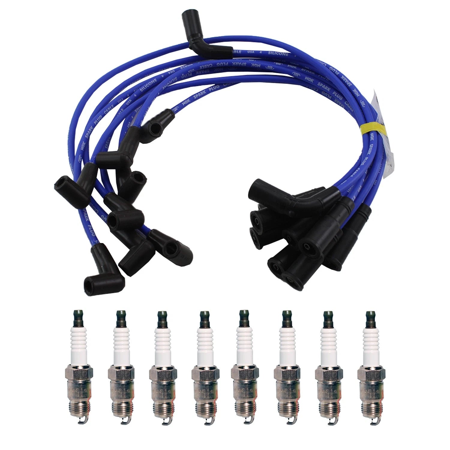 NGK 7mm Wire Set & Denso Iridium Spark Plug Kit for P30 P3500 Yukon (1995–2000)